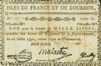Gallery image for Isles of France and of Bourbon p23: 1000 Livres